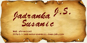 Jadranka Susanić vizit kartica